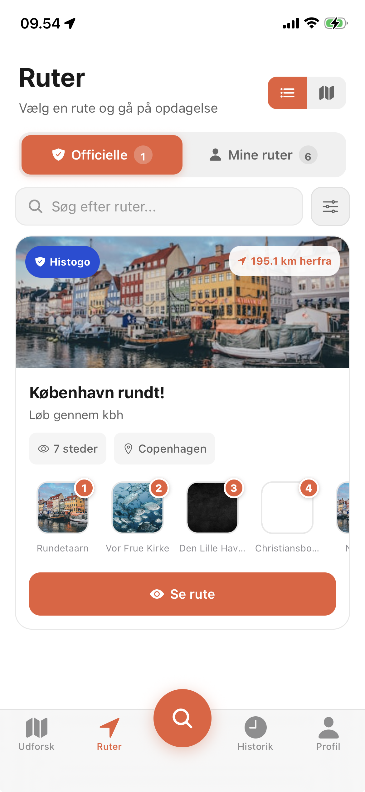Histogo app: Vælg historiske ruter, byvandringer og gåture med lydguide